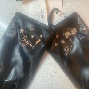 Karl Lagerfeld Paris Touchscreen Black Gloves